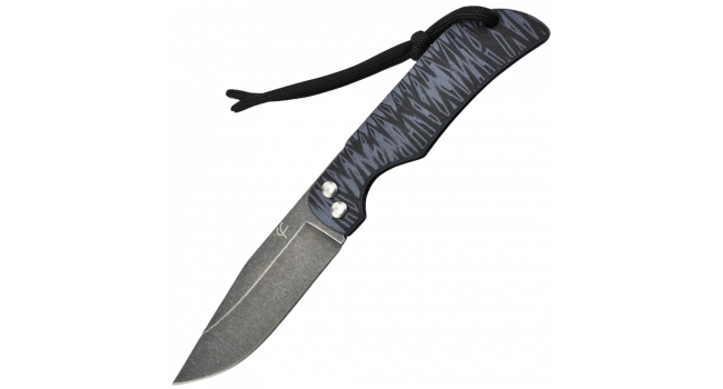 Couteau Fixe Stone Washed G10 - 440C, Lame 77mm, Étui Kydex avec Parac