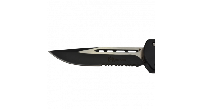 MAXKNIVES - MKO43S - Couteau automatique lame semi dentelee acier et manche aluminium