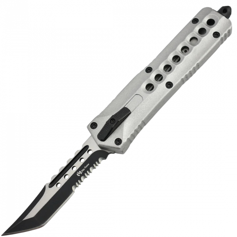 MAXKNIVES - MKO5S - Couteau automatique OTF aluminium anodise finition silver