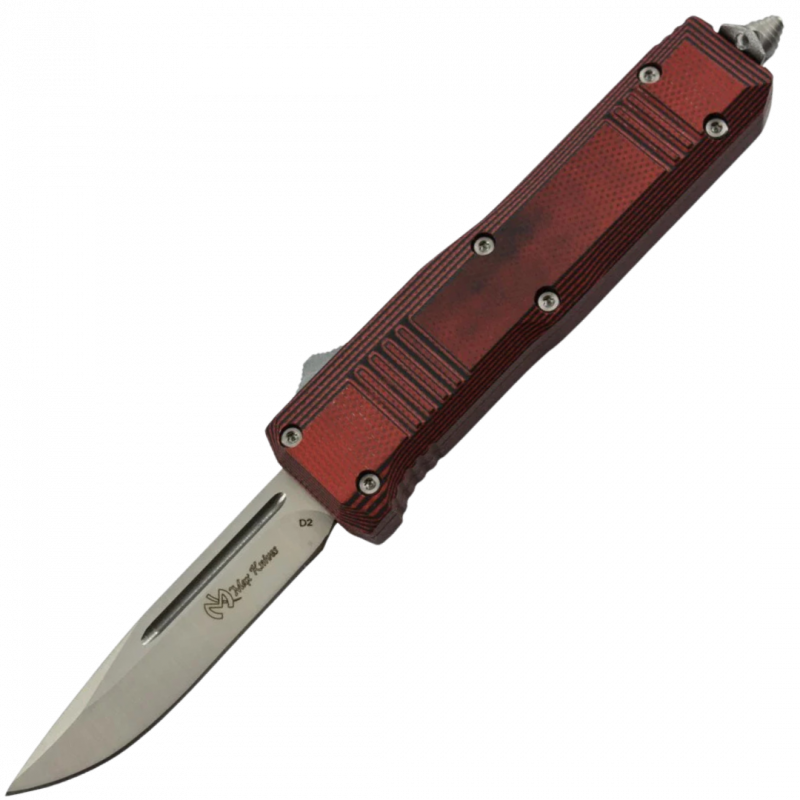 MAXKNIVES - MKO4G10RDP - Couteau automatique rouge et noir lame drop point