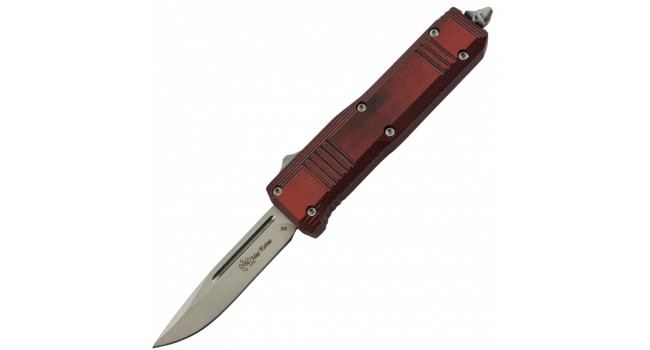 MAXKNIVES - MKO4G10RDP - Couteau automatique rouge et noir lame drop point