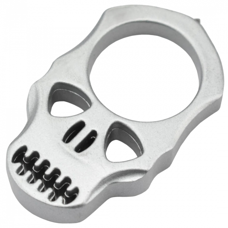 MAXKNIVES -PASKS - Poing americain Skull en aluminium silver