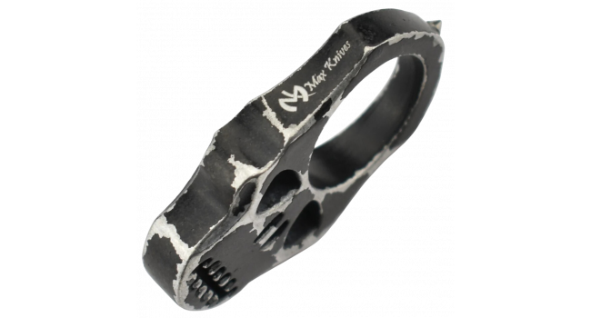 MAXKNIVES - PASKNA - Poing americain Skull en aluminium noir antique