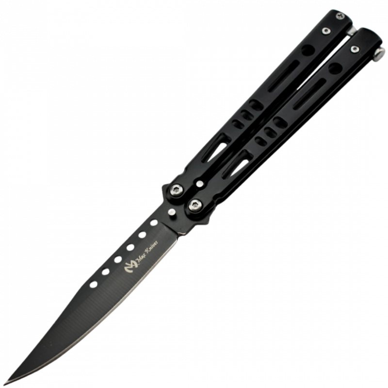 MAXKNIVES - P52 - Couteau papillon lame acier 3CR13 manche acier