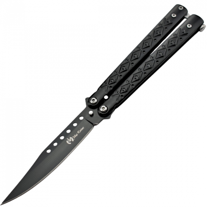 MAXKNIVES - P50 - Couteau papillon lame acier 3CR13 manche acier