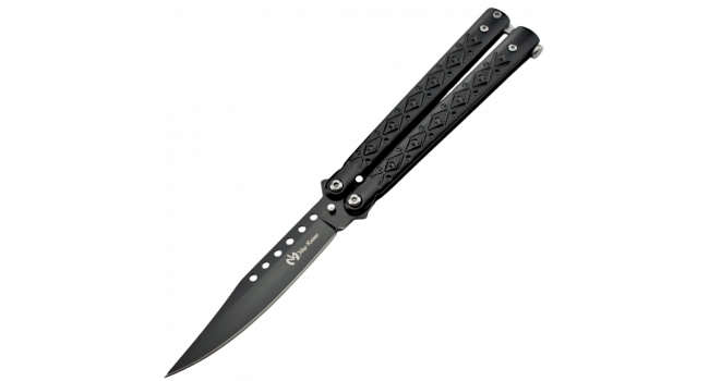 MAXKNIVES - P50 - Couteau papillon lame acier 3CR13 manche acier