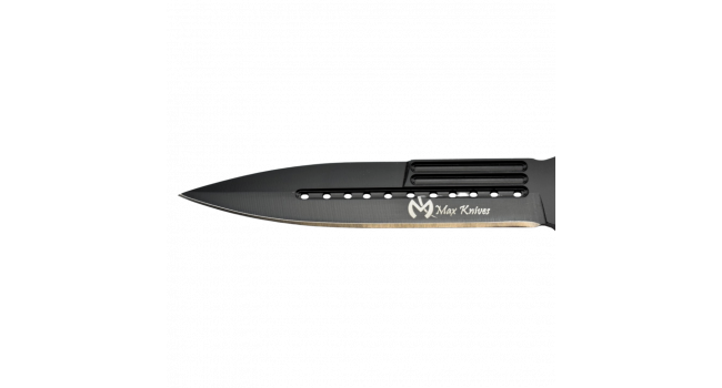 MAXKNIVES - P48 - Couteau papillon lame acier 3CR13 manche aluminium anodise noir