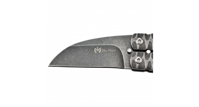 MAXKNIVES - P42 - Couteau papillon en acier stonewash